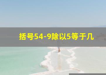 括号54-9除以5等于几