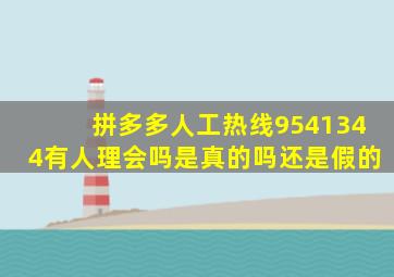 拼多多人工热线9541344有人理会吗是真的吗还是假的