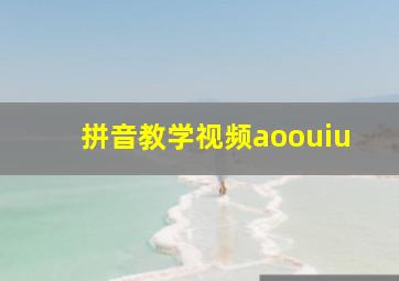 拼音教学视频aoouiu