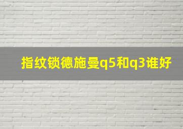 指纹锁德施曼q5和q3谁好