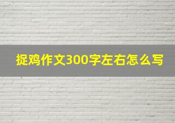 捉鸡作文300字左右怎么写