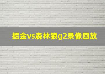 掘金vs森林狼g2录像回放