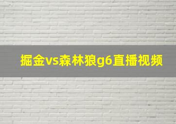 掘金vs森林狼g6直播视频