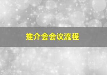 推介会会议流程