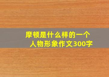 摩顿是什么样的一个人物形象作文300字