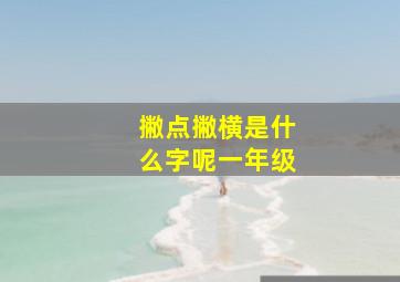 撇点撇横是什么字呢一年级