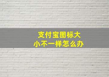 支付宝图标大小不一样怎么办