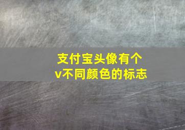 支付宝头像有个v不同颜色的标志