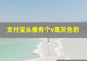 支付宝头像有个v是灰色的