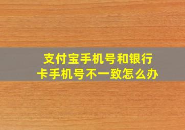 支付宝手机号和银行卡手机号不一致怎么办