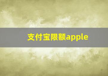 支付宝限额apple