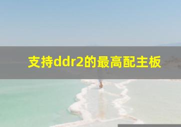 支持ddr2的最高配主板