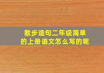 散步造句二年级简单的上册语文怎么写的呢