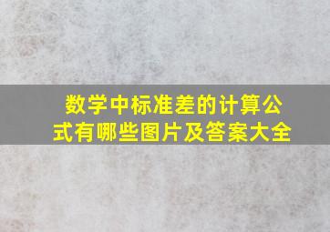 数学中标准差的计算公式有哪些图片及答案大全