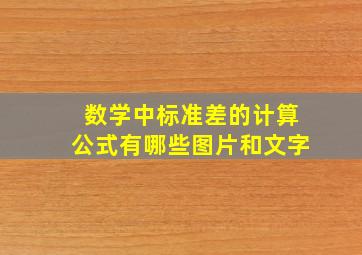 数学中标准差的计算公式有哪些图片和文字