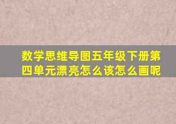 数学思维导图五年级下册第四单元漂亮怎么该怎么画呢