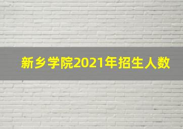 新乡学院2021年招生人数