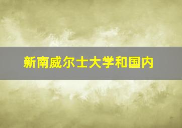 新南威尔士大学和国内