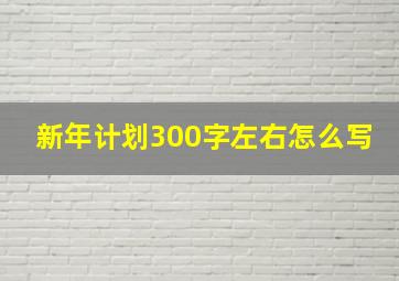 新年计划300字左右怎么写