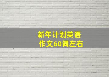 新年计划英语作文60词左右