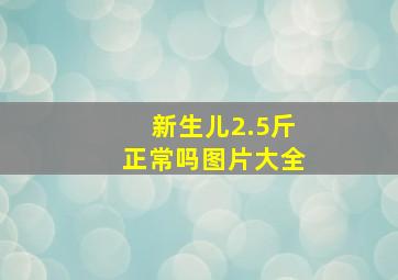 新生儿2.5斤正常吗图片大全