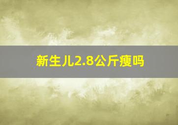 新生儿2.8公斤瘦吗