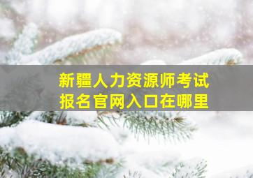 新疆人力资源师考试报名官网入口在哪里