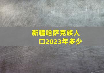 新疆哈萨克族人口2023年多少