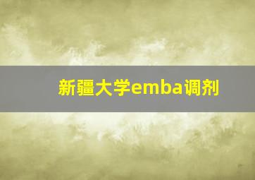 新疆大学emba调剂