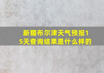 新疆布尔津天气预报15天查询结果是什么样的