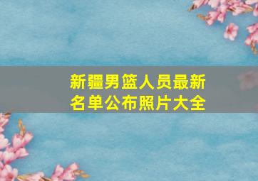 新疆男篮人员最新名单公布照片大全