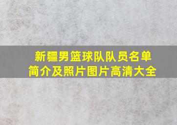 新疆男篮球队队员名单简介及照片图片高清大全