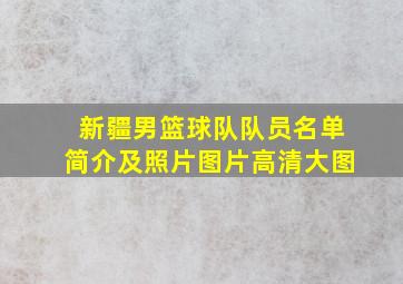 新疆男篮球队队员名单简介及照片图片高清大图