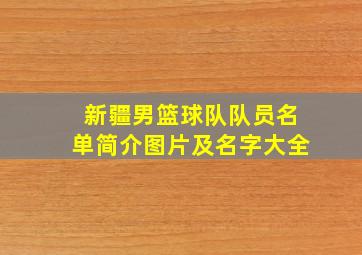 新疆男篮球队队员名单简介图片及名字大全