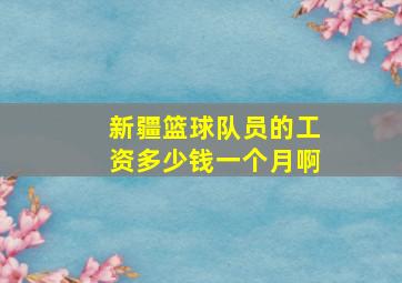 新疆篮球队员的工资多少钱一个月啊