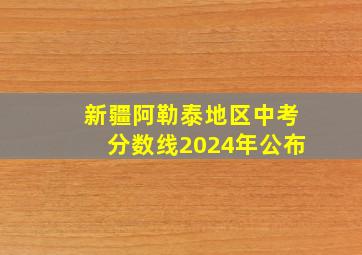 新疆阿勒泰地区中考分数线2024年公布