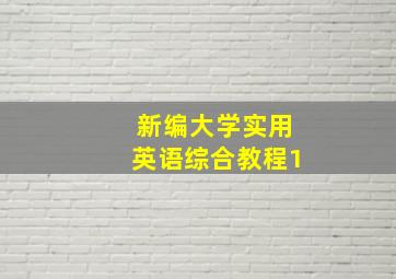 新编大学实用英语综合教程1