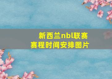 新西兰nbl联赛赛程时间安排图片