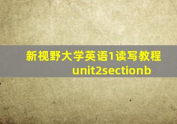 新视野大学英语1读写教程unit2sectionb