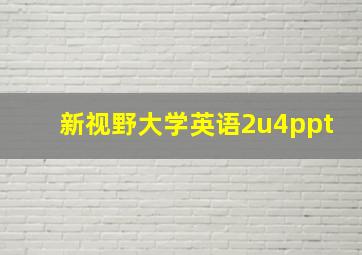 新视野大学英语2u4ppt