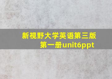 新视野大学英语第三版第一册unit6ppt