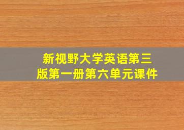 新视野大学英语第三版第一册第六单元课件