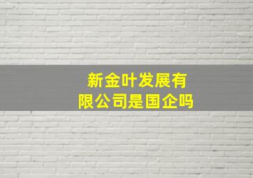 新金叶发展有限公司是国企吗