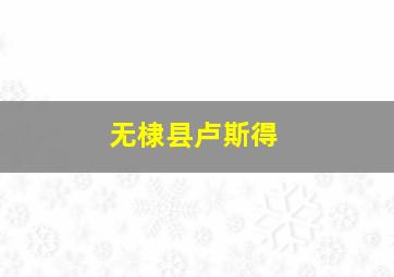 无棣县卢斯得