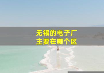 无锡的电子厂主要在哪个区