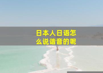 日本人日语怎么说谐音的呢