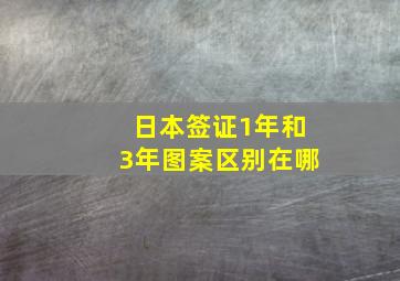 日本签证1年和3年图案区别在哪