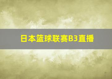 日本篮球联赛B3直播