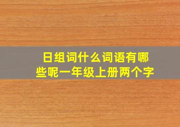 日组词什么词语有哪些呢一年级上册两个字