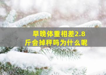 早晚体重相差2.8斤会掉秤吗为什么呢